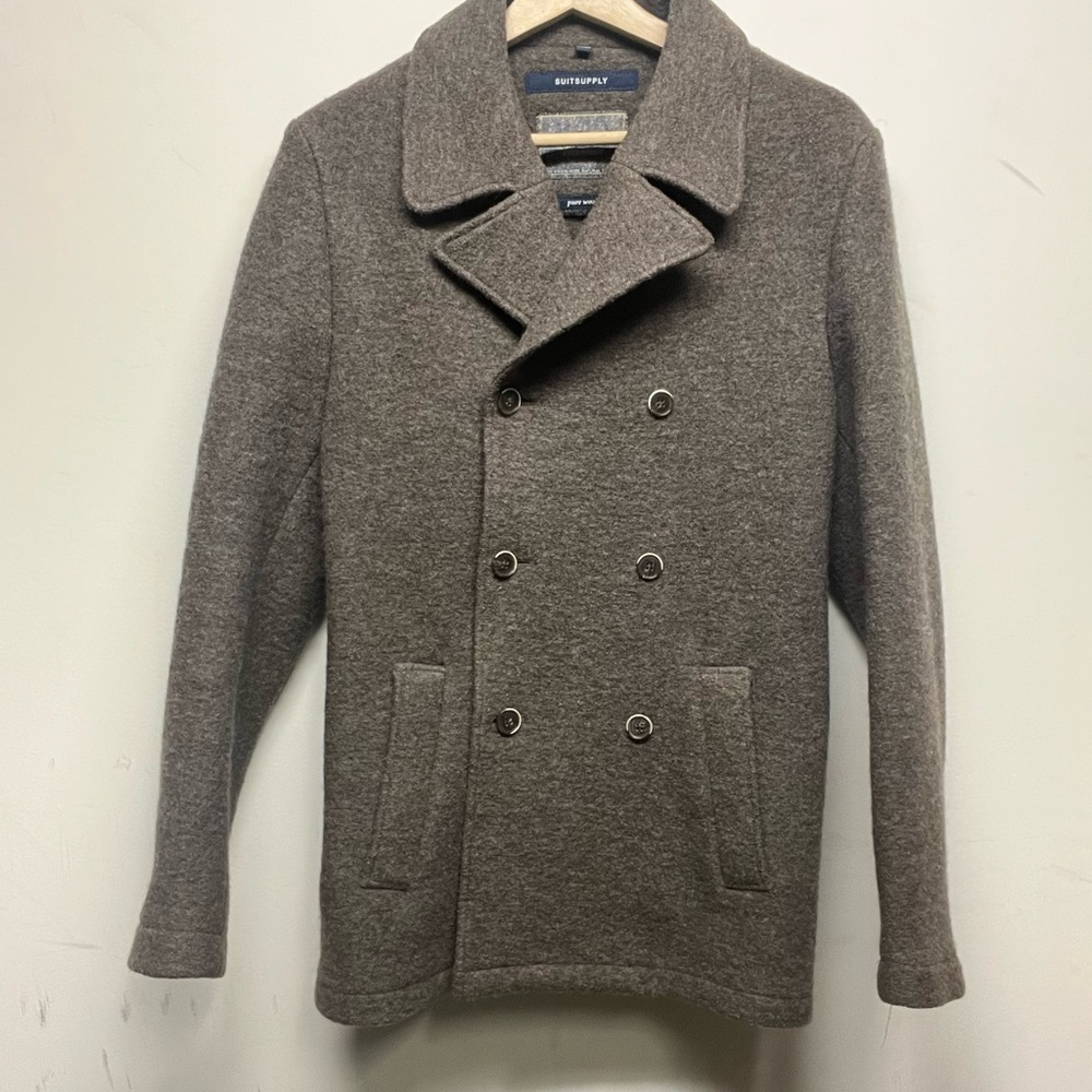 Suitsupply Brown Double-Breasted Men's Coat